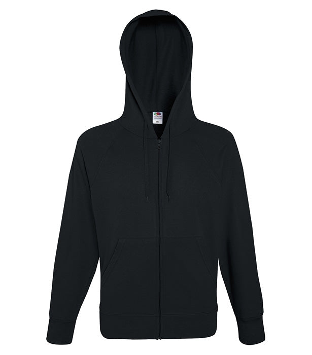 Zip-up hoodie i Sort